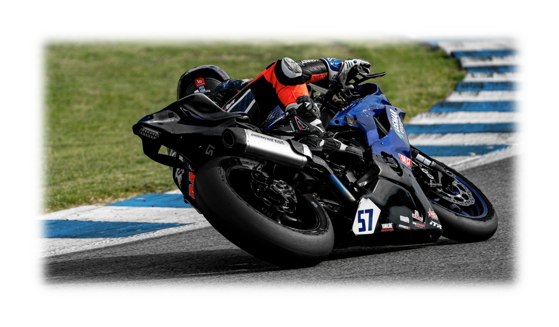 sp57 racing team yamaha r6 r1 sporbike racing dominator exhaust racing track